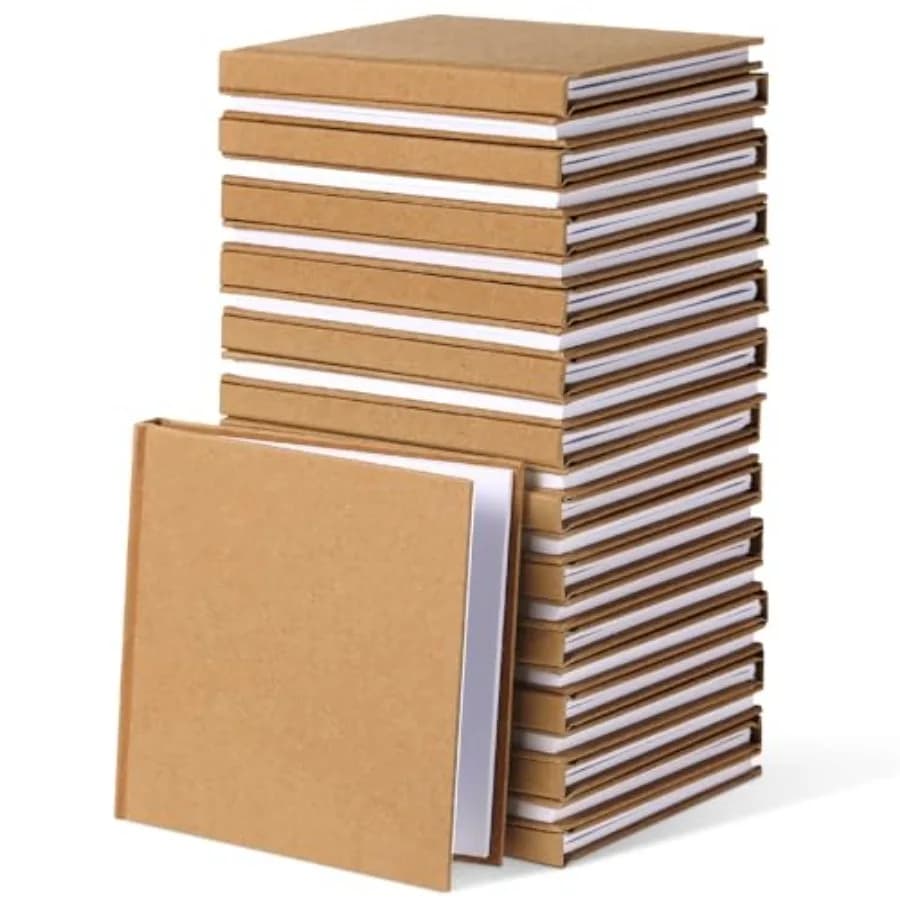 24 Pcs ch Hardcover Blank Book Bulk Small Sketch Pad to Write Stories Blank Notebooks for Journalg Sketchg Writg DIY Crafts Sup