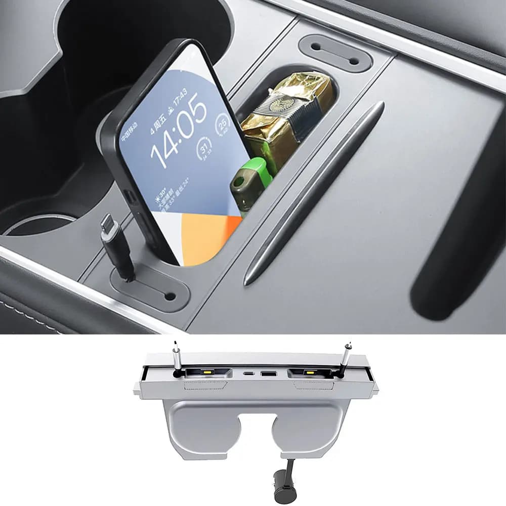Per Tesla Nuovo Modello 3 2024 Hub USB Adattatore di Carica Docking Station Console Centrale