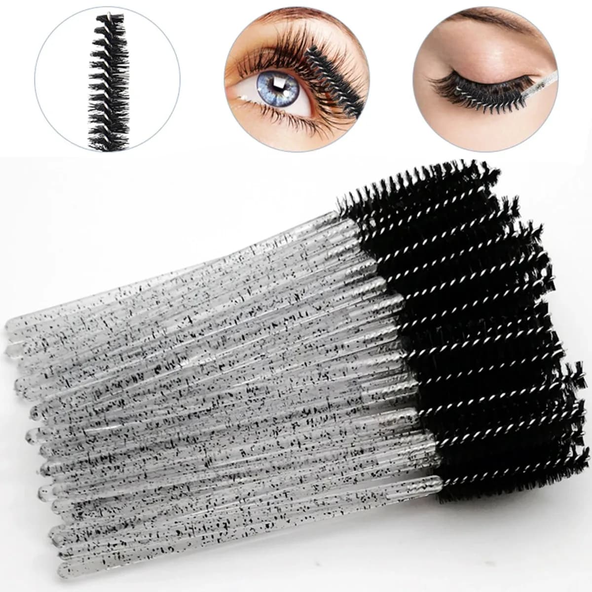 200pcs Lash Extension Micro Applicator Brush Eyelash Remover Wand Lip Liner Cotton Swab Fine Tip Brushes for Lash Cleaning