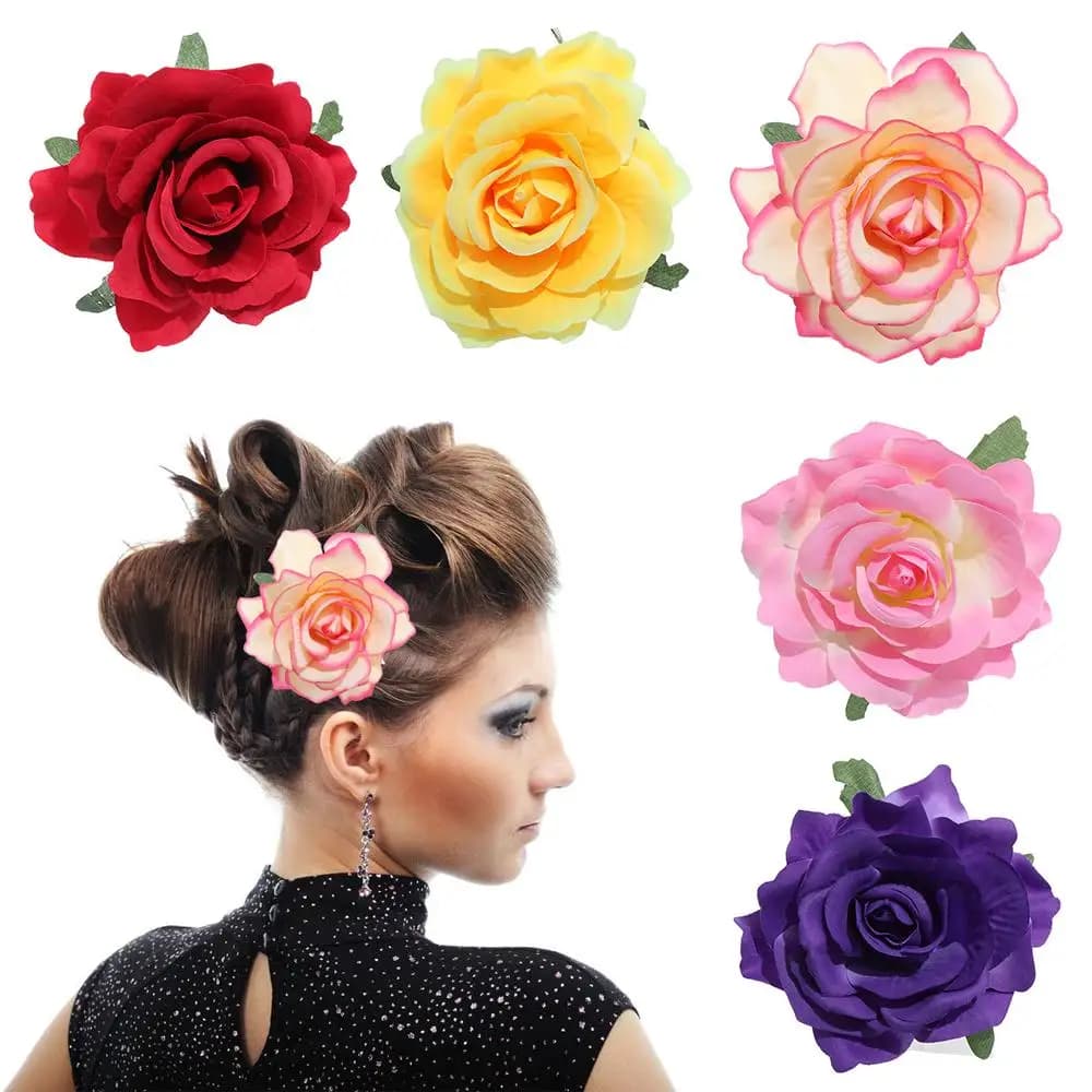Accessories Bridesmaid Bridal Rose Flower Hairpin Hair Clip Brooch Wedding