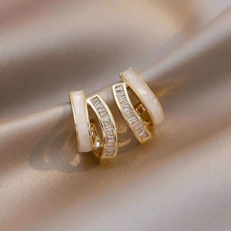 Nuovi orecchini in argento sterling 925 5A zircone 18K per le donne squisita fidanzata gioielli di fidanzamento di nozze moda di alta qualità