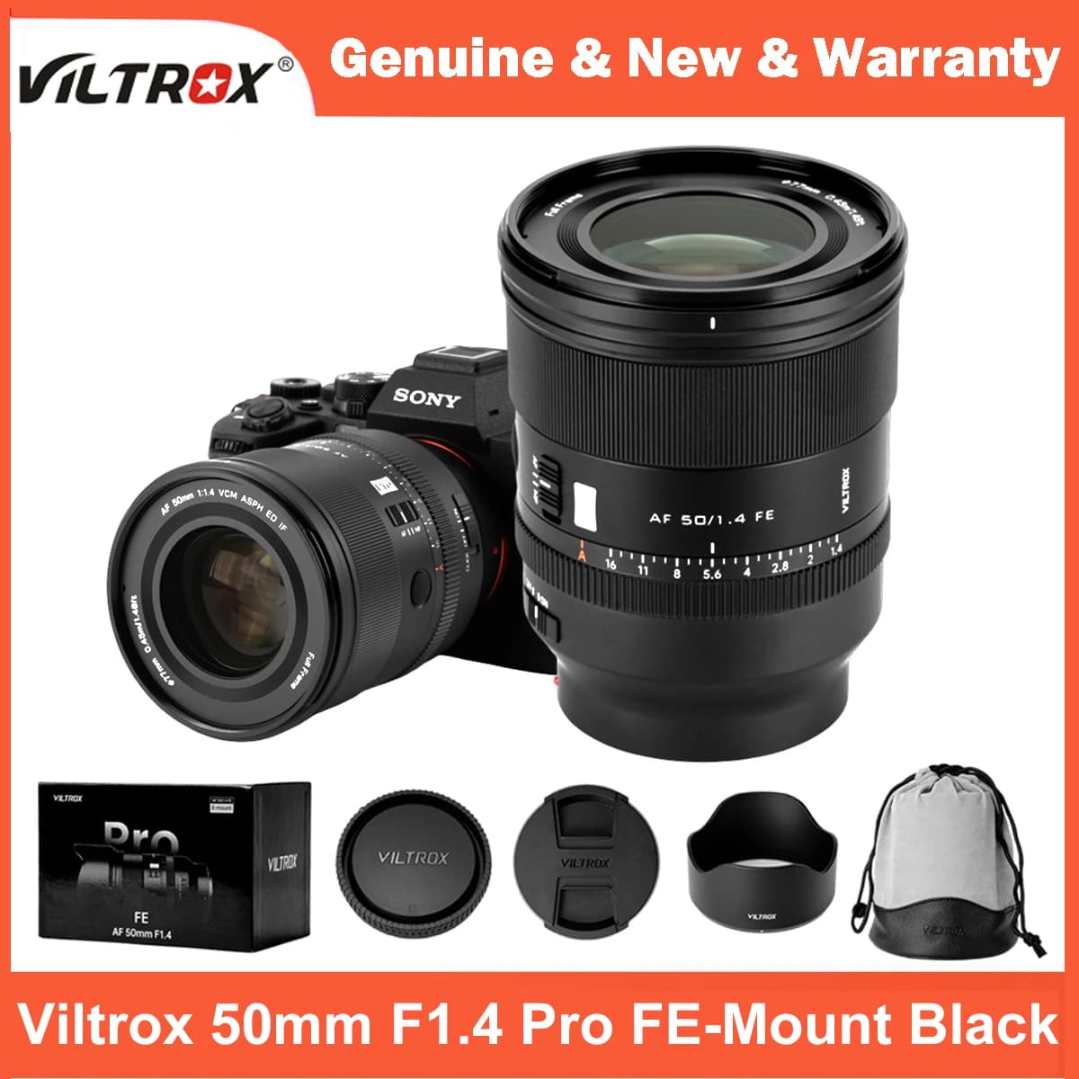 NEW VILTROX 50mm F1.4 Pro FE Full Frame Auto Focus Standard Prime Goal for Sony E-Mount A7IV A7C ZV-E1 FX3 A9III A7RIII A7SIII