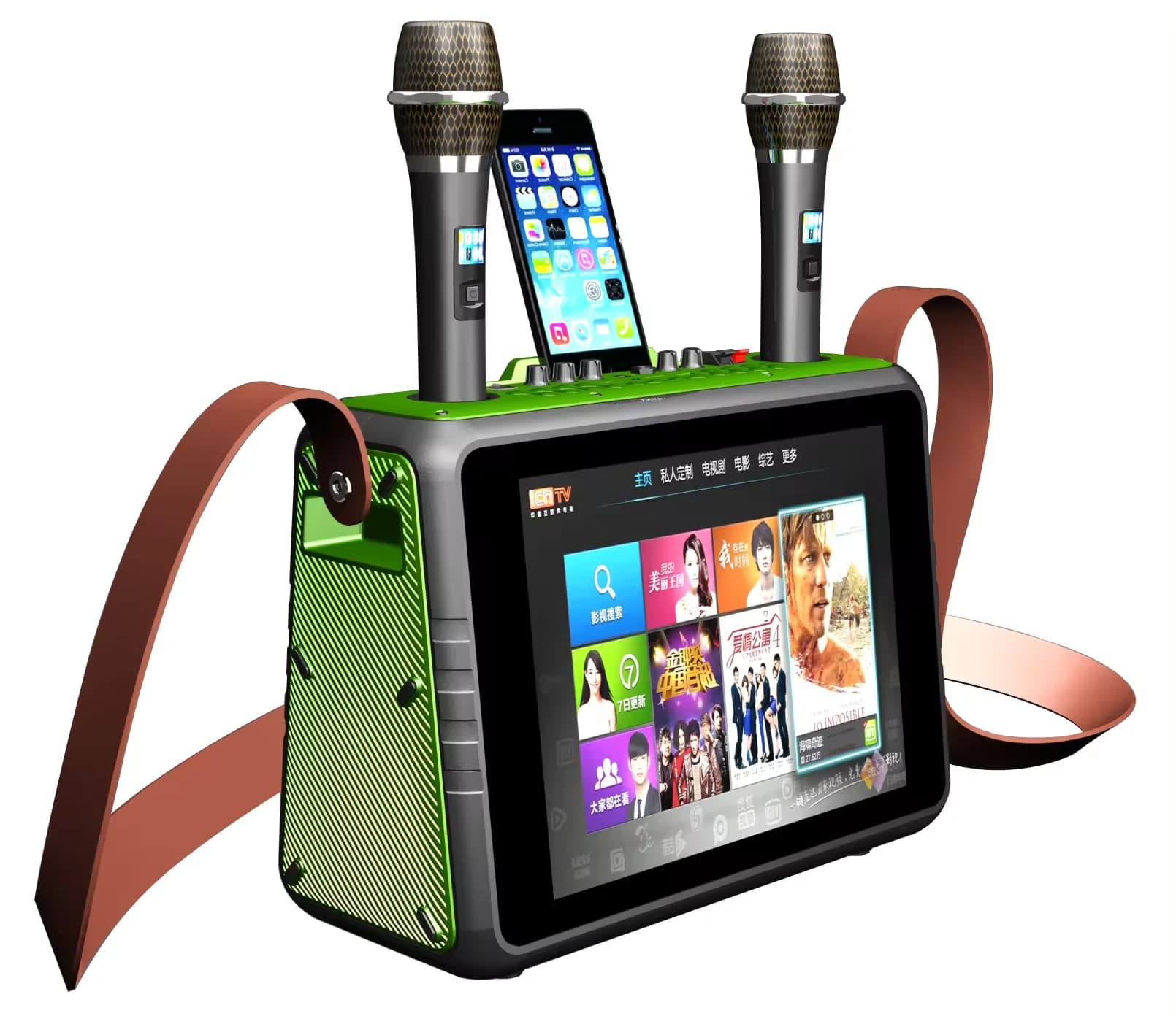 Macchina per karaoke con altoparlante portatile di vendita caldo CQA con touch screen, altoparlante wireless Bluetooth con festa Home Theater Wifi