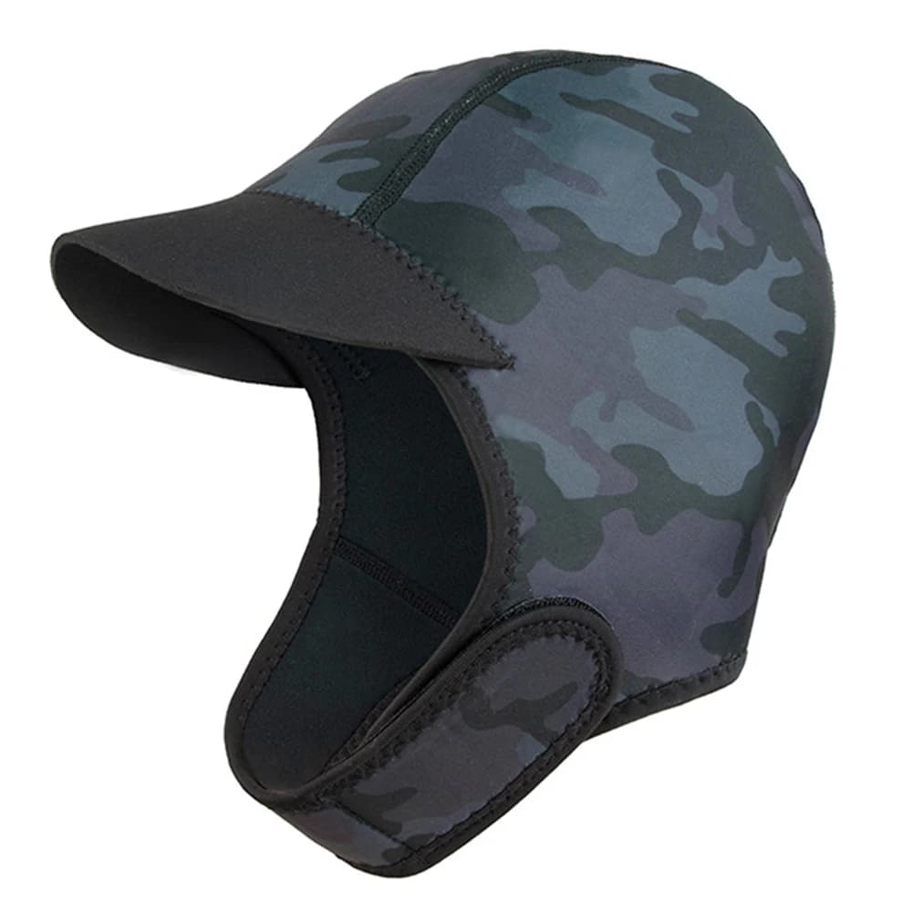 Copricapo da snorkeling da 2 mm, resistente al freddo, caldo, da uomo, da donna, in neoprene, per il nuoto invernale, per il surf all'aperto