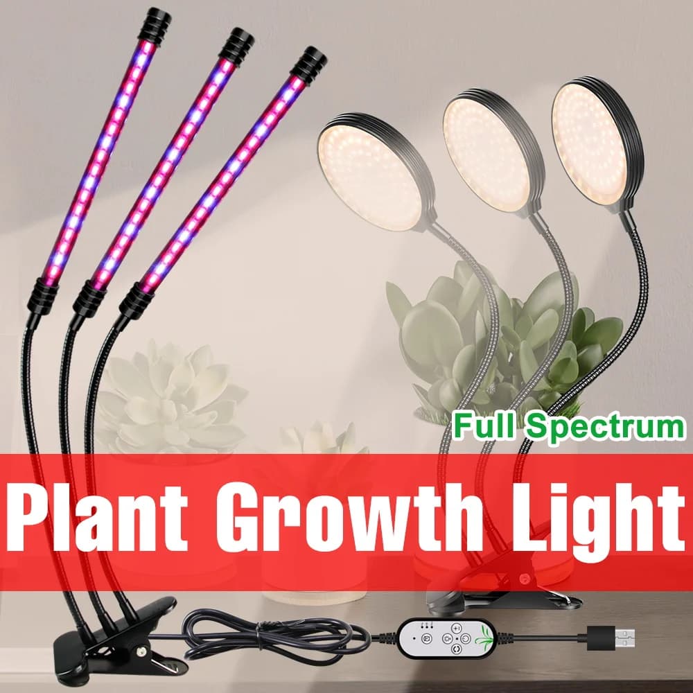 LED Full Spectrum Plant Grow Light 5V Indoor Seeds Cultivation Lamp Greenhouse Tent Vegs Potted Hydroponics Flower Fill Lighting