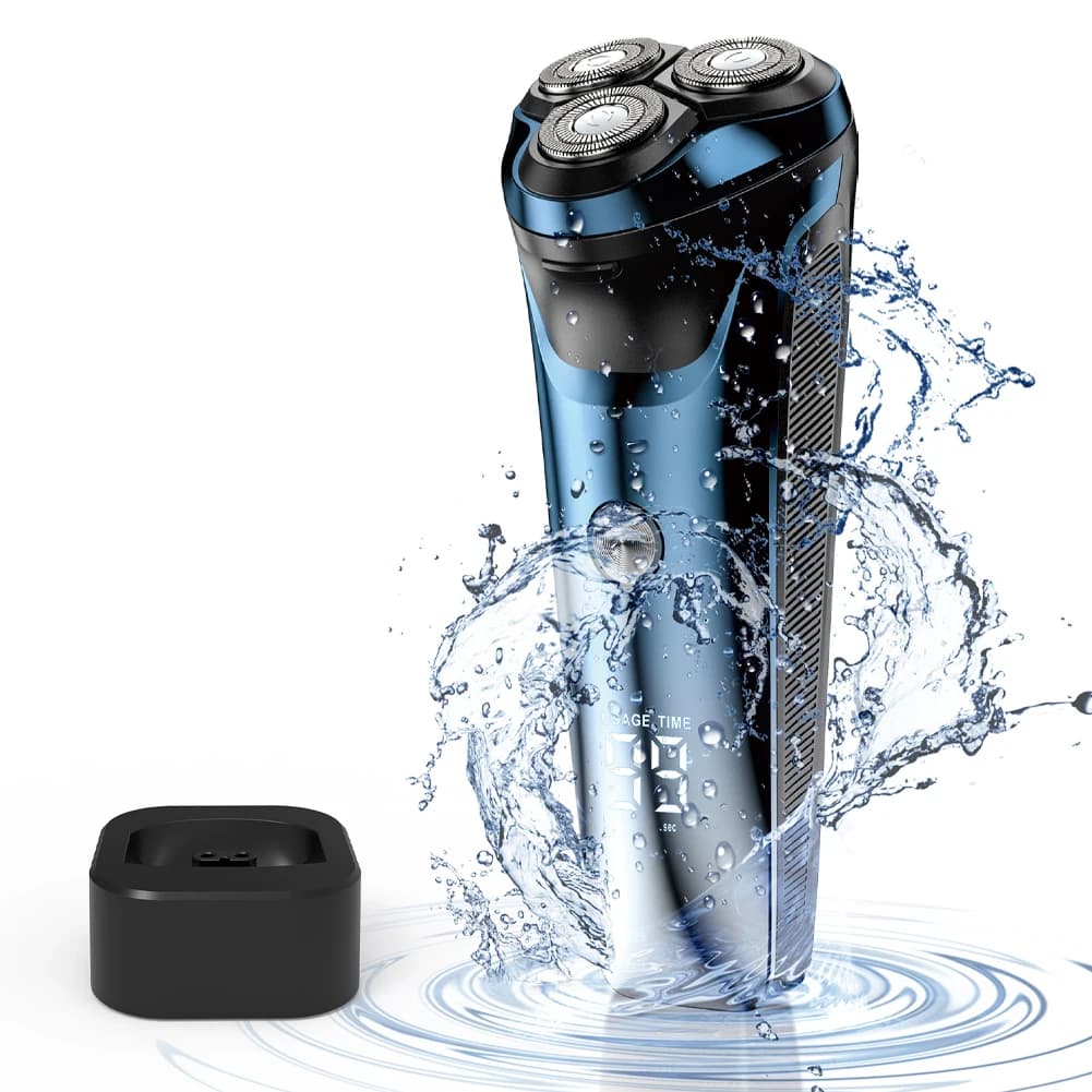 Hatteker Portable Clean Razor Man USB Electric shaver Powerful Beard Electric Razor Rechargeable Waterproof shaving Machine