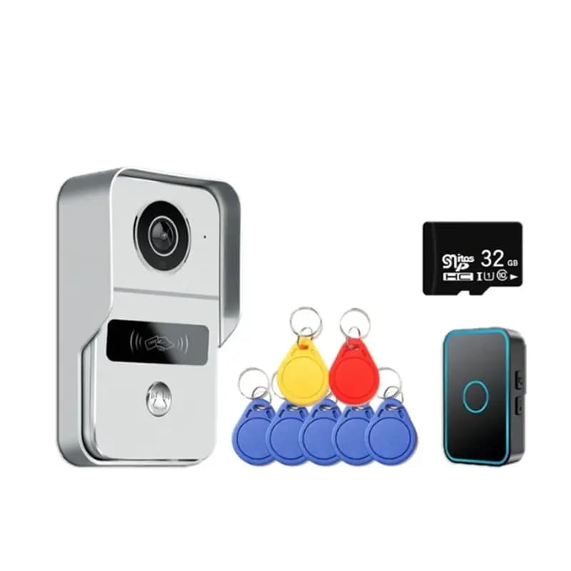 ABUL-2MP Campanello WiFi Tuya con Videocitofono, Telecamera 1080P, Sensore di Movimento, Allarme di Sicurezza, Sblocco Remoto per Casa/Ufficio Intelligente