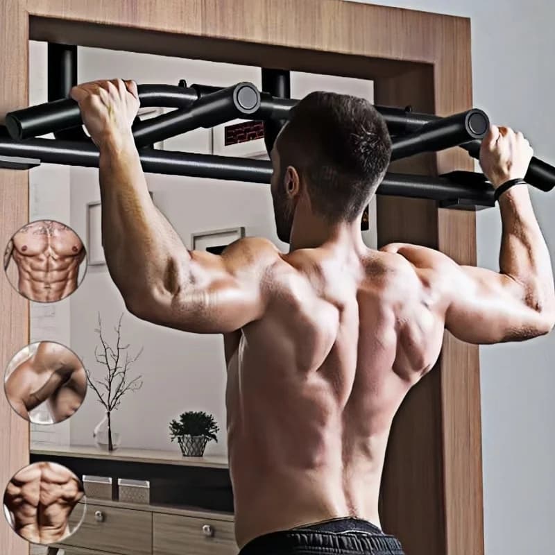 Multifunctional Doorway Pull Up Bar Single Parallel Bars Wall Mounted Fitness Equipment No Drilling Required Home Equipment