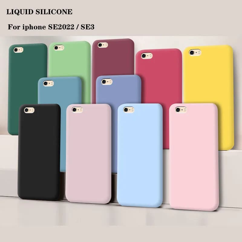 For iphone SE 2022 Fundas Original Case For iphoneSE 2022 Shockproof Liquid Silicone Protective Cover iphone SE3 SE 2022 Case