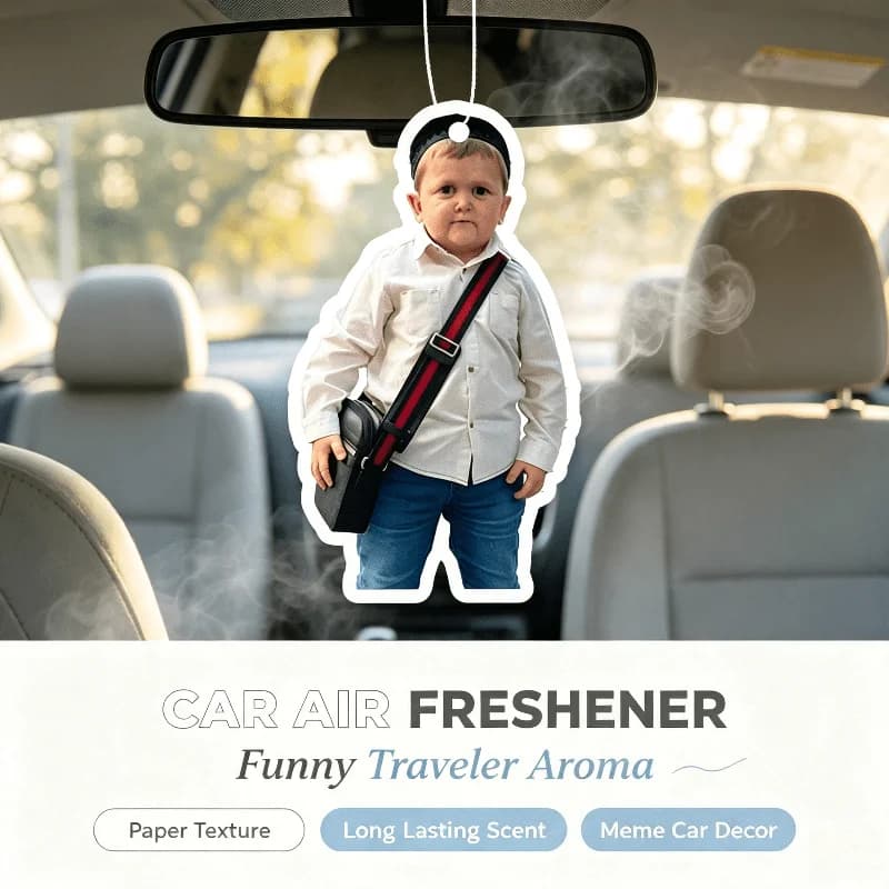Car Air Freshener Funny Travel Kid Meme Hanging Scent Card for Car Interior Rearview Mirror Ornament Gift