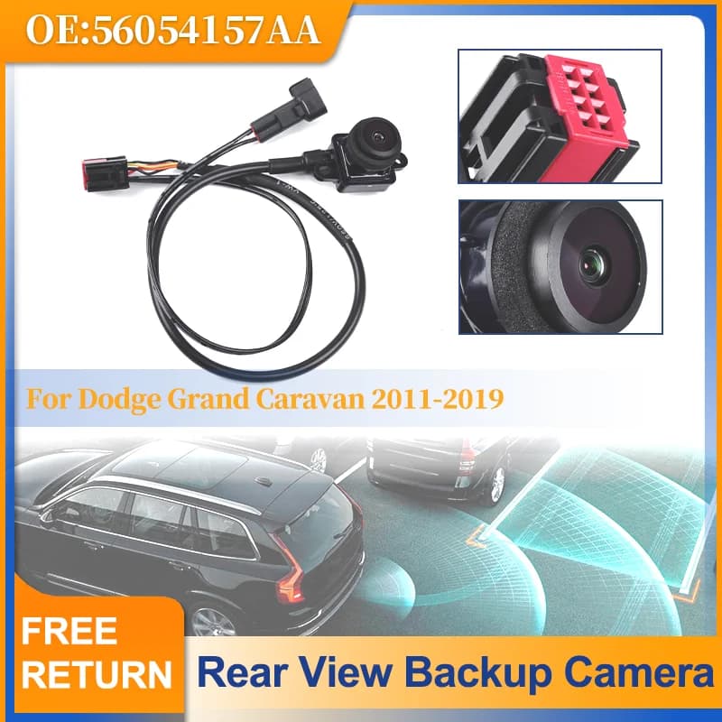 Rear View Back Up Camera Compatible with Chrysler Town & Country Ram C/V Dodge Grand Caravan OE#56054157AD 56054157AE