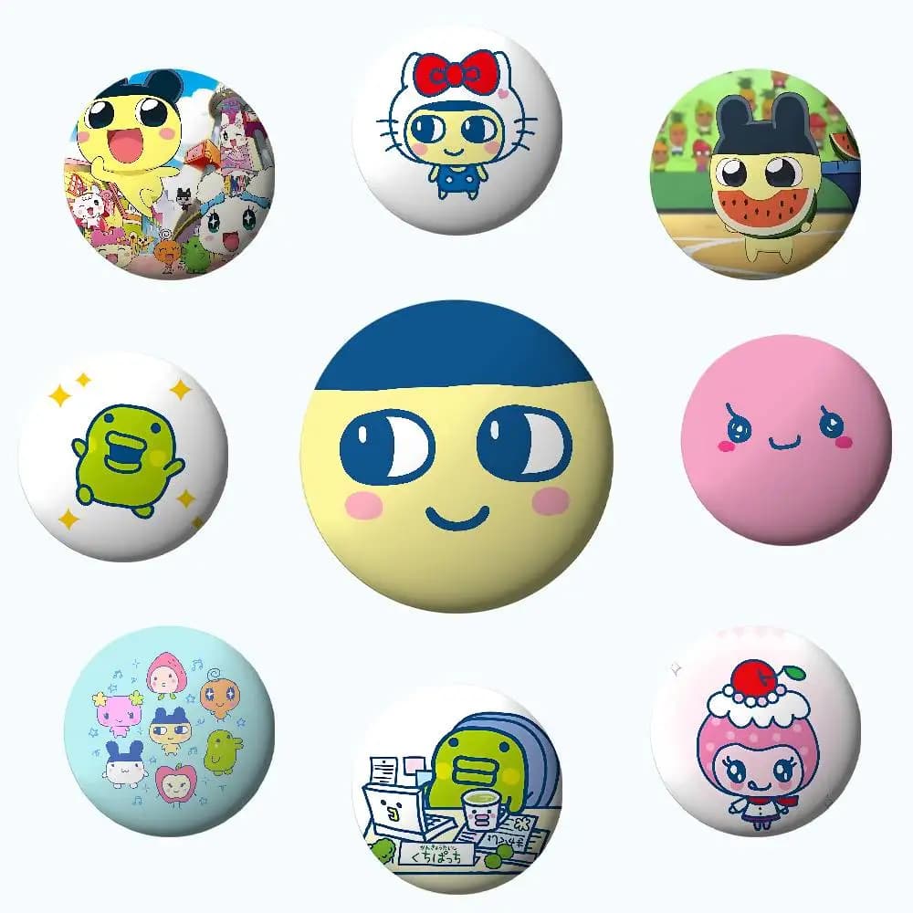 Graziosi Distintivi Tamagotchi-S in Latta, Spilla a Bottone Morbida, Distintivo in Metallo, Accessori Personalizzati per Gioielli, Cappelli, Borse, Risvolto