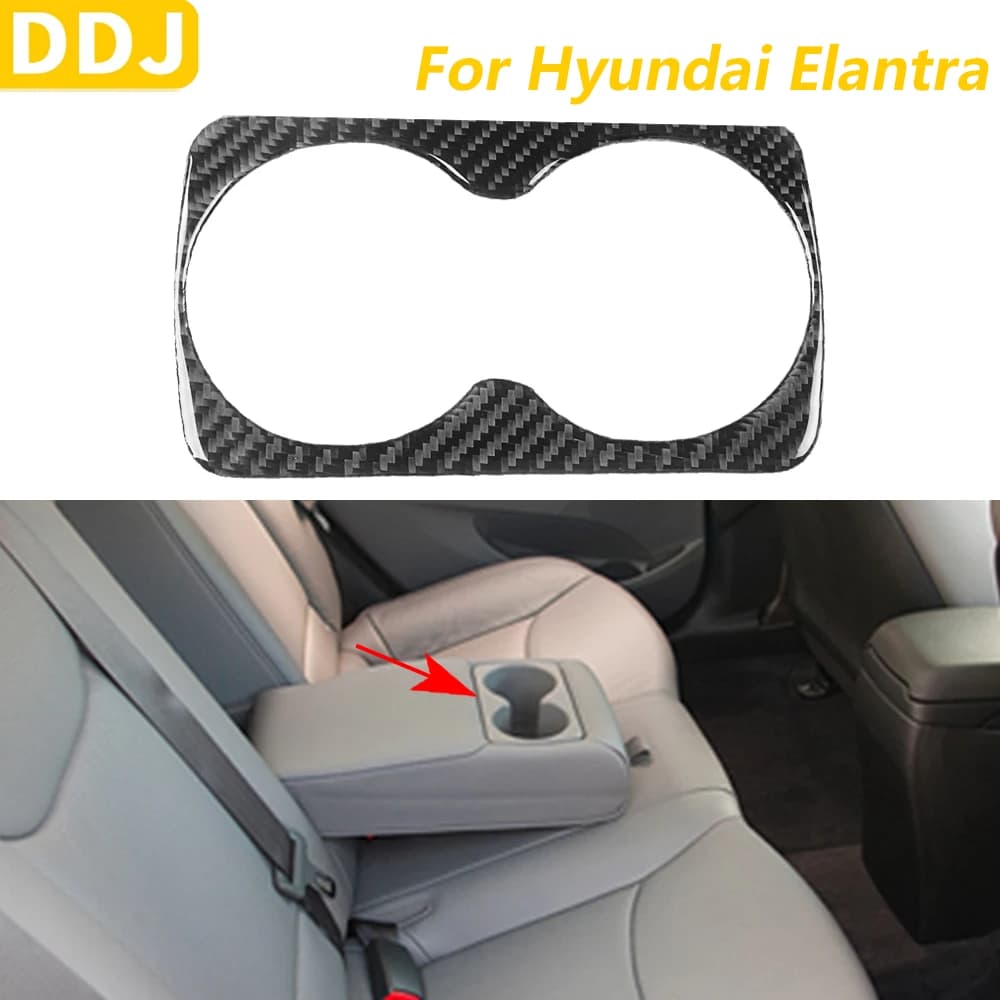 For Hyundai Elantra 2011-2016 Carbon Fiber Rear Wallet Cover Panel Covering Accessories Auto Interior Decoration Wall decal