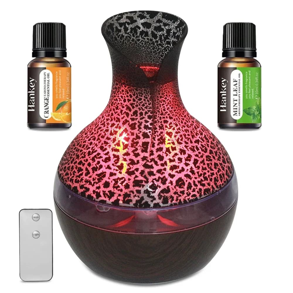 Diffusore di aromaterapia con telecomando, umidificatore USB ultra silenzioso da 300 ml con 7 luci colorate, regalo ideale per casa e ufficio