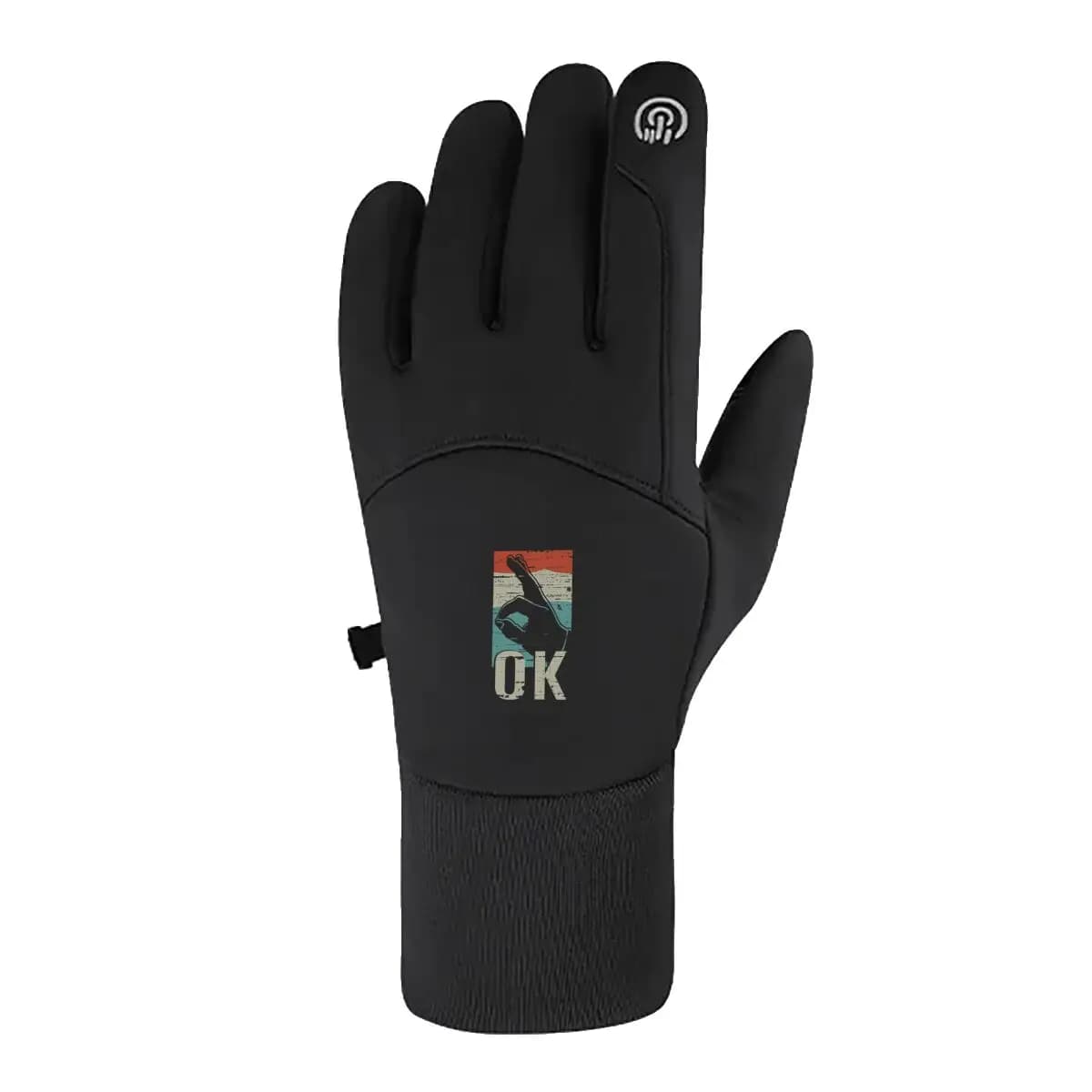 Ok Sign Shine Simple Joy Sport all'aria aperta Corsa invernali Ciclismo Guanti touch screen