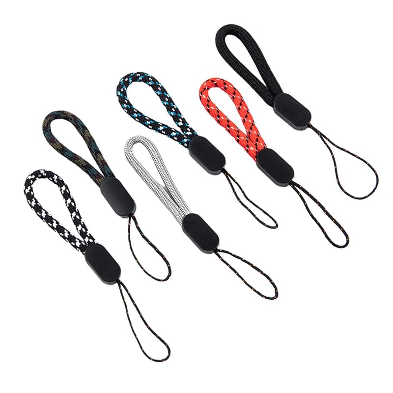 5Pcs cordino da polso a mano cordino con impugnatura corta cinturino per cellulare per chiavetta USB portachiavi ID Badge Holder corda da appendere fai da te