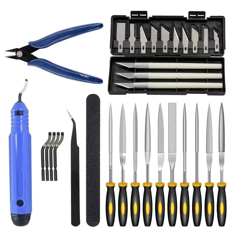 32PCS 3D Printing Tool Kit, Model Finishing & Deburring Sanding Tools, 3D Printer Maintenance Accessory Set