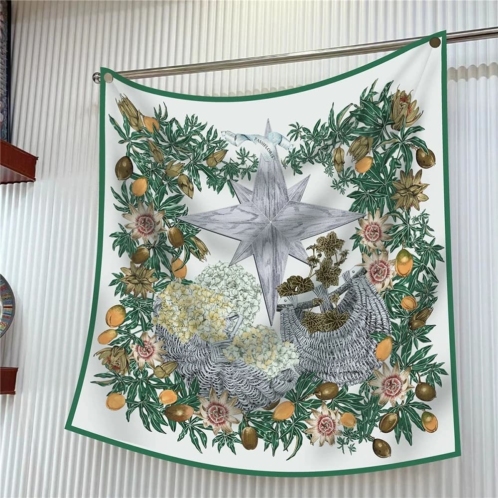Sciarpa quadrata europea da 90 cm Moda di lusso stampata Sciarpa in twill Scialle Hijab Bandana Foulard Fazzoletto da collo per viaggiare