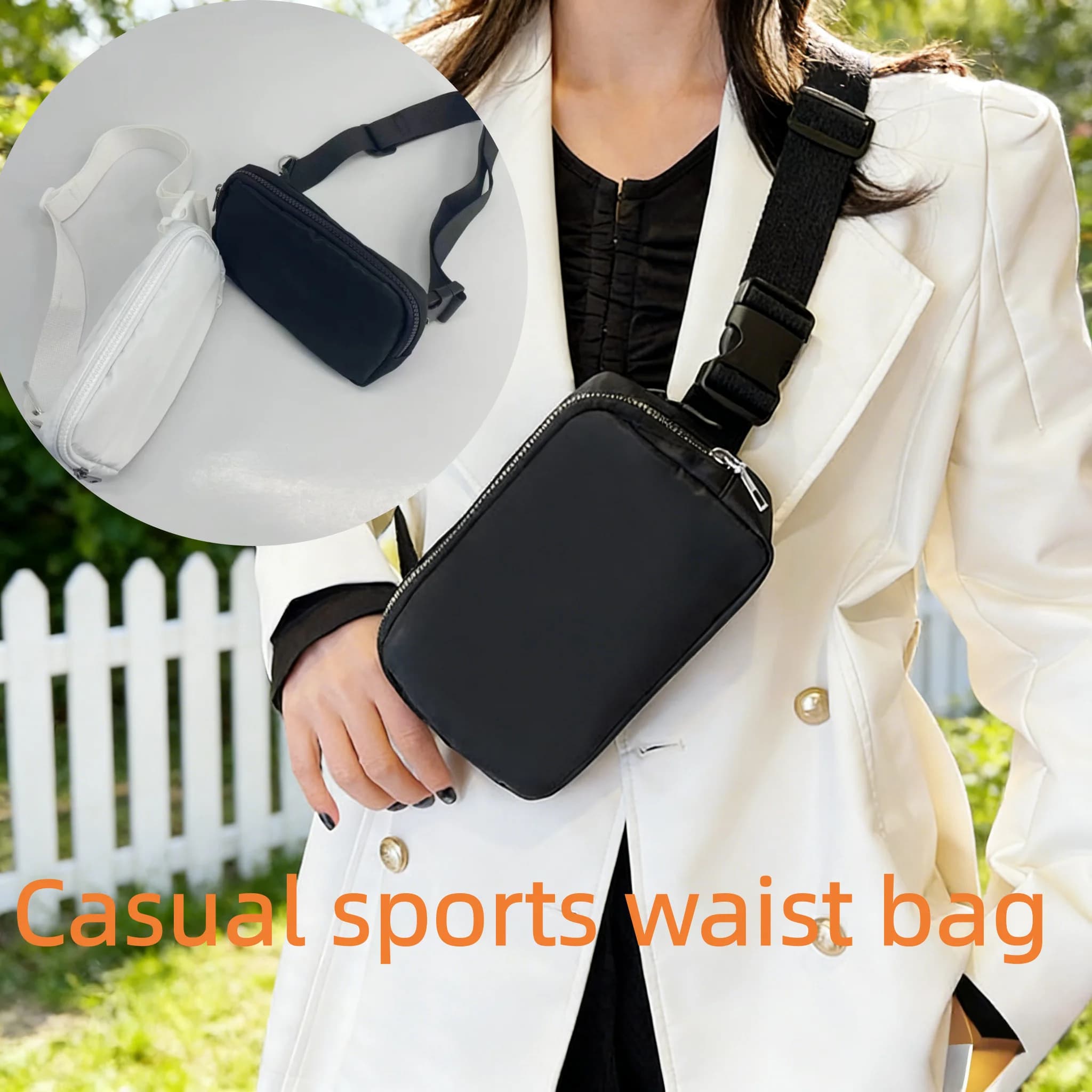 Women's Sports Waist Bag, Running Shoulder Bag, Laptop for Telephone, Gym, Jogging, Cycling, Wallet