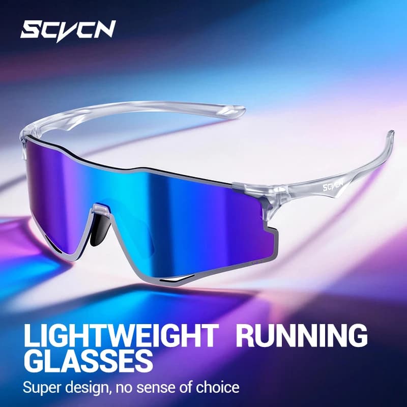 SCVCN Photochromic Cycling Sports Sunglasses Ultralight Outdoor Casual Glasses Running Hiking Camping Driving Glasses