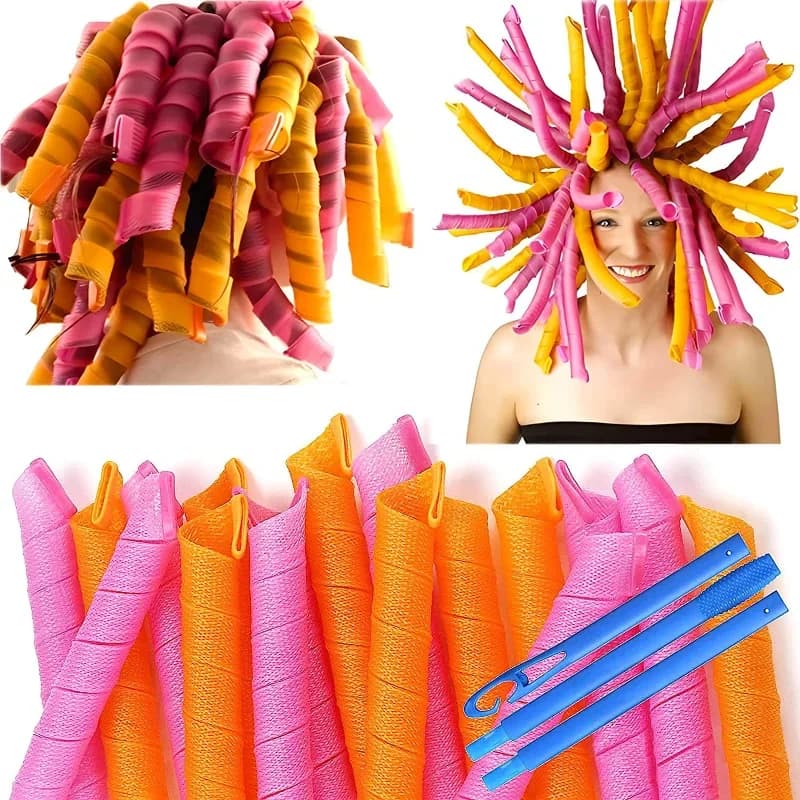18 pcs/set A Spiral Bigodini Without Heat Non-damaging Wave Formers FAI FROM YOU Bigodini Bigodino Hair Tools Set Styling Hair Accessories
