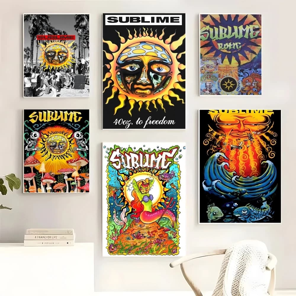 Poster Band S-Sublime, adesivi autoadesivi ideali per ufficio, home theater, decorazioni murali, regali eleganti