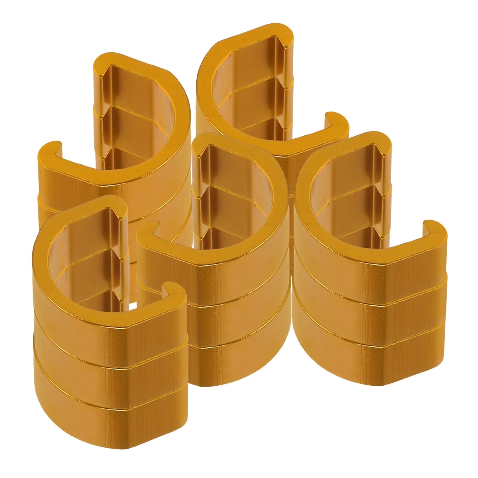 15 Pezzi Clip a C per Bici in Alluminio, Guide Cavi, Morsetti per Freni e Deragliatori, Leggeri e Resistenti, Gestione Cavi e Tubi, Clip a C per Bicicletta