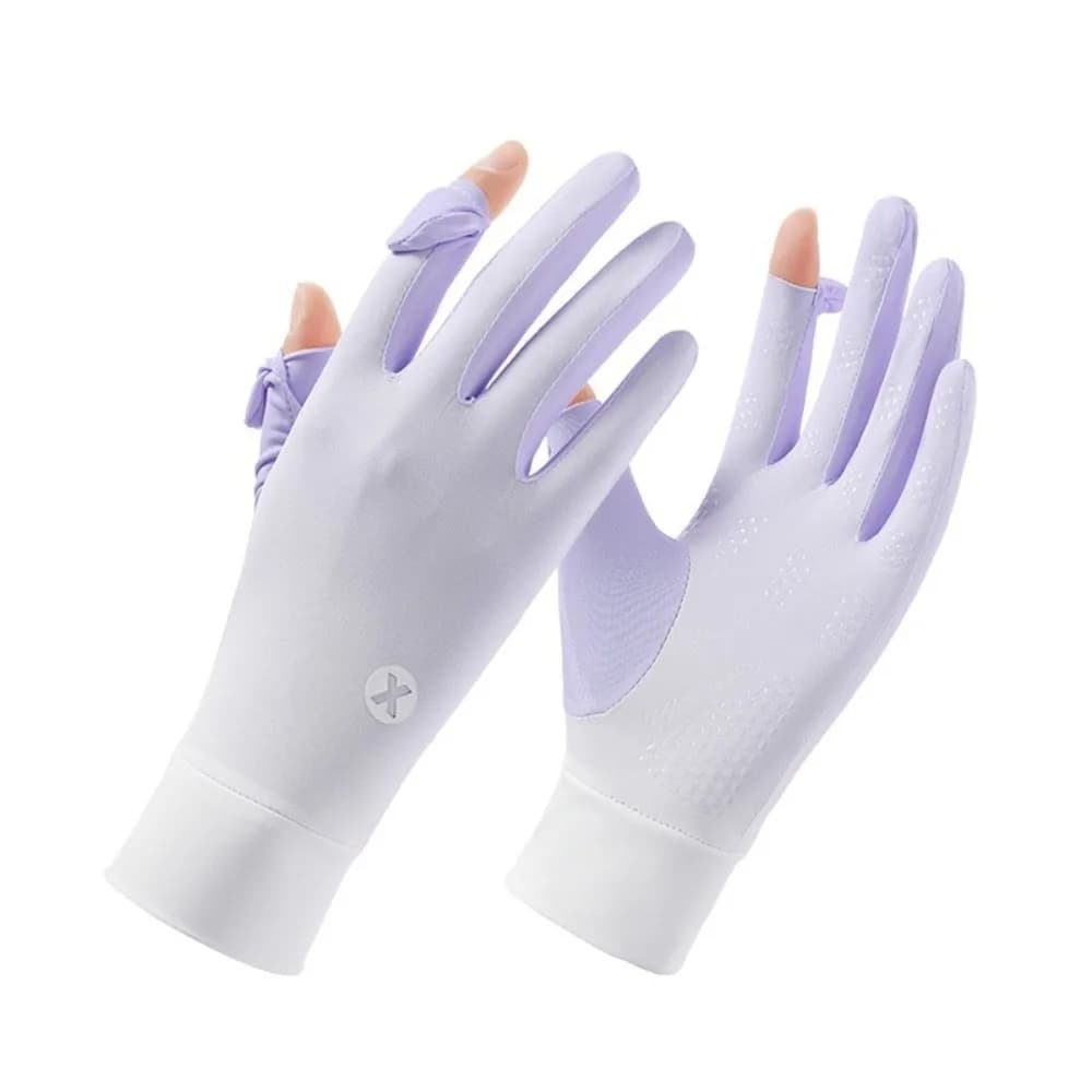 Gradient Sun Protection Gloves Thin Ice Silk Sunscreen Cycling Gloves Non Slip Breathable Touchscreen Gloves