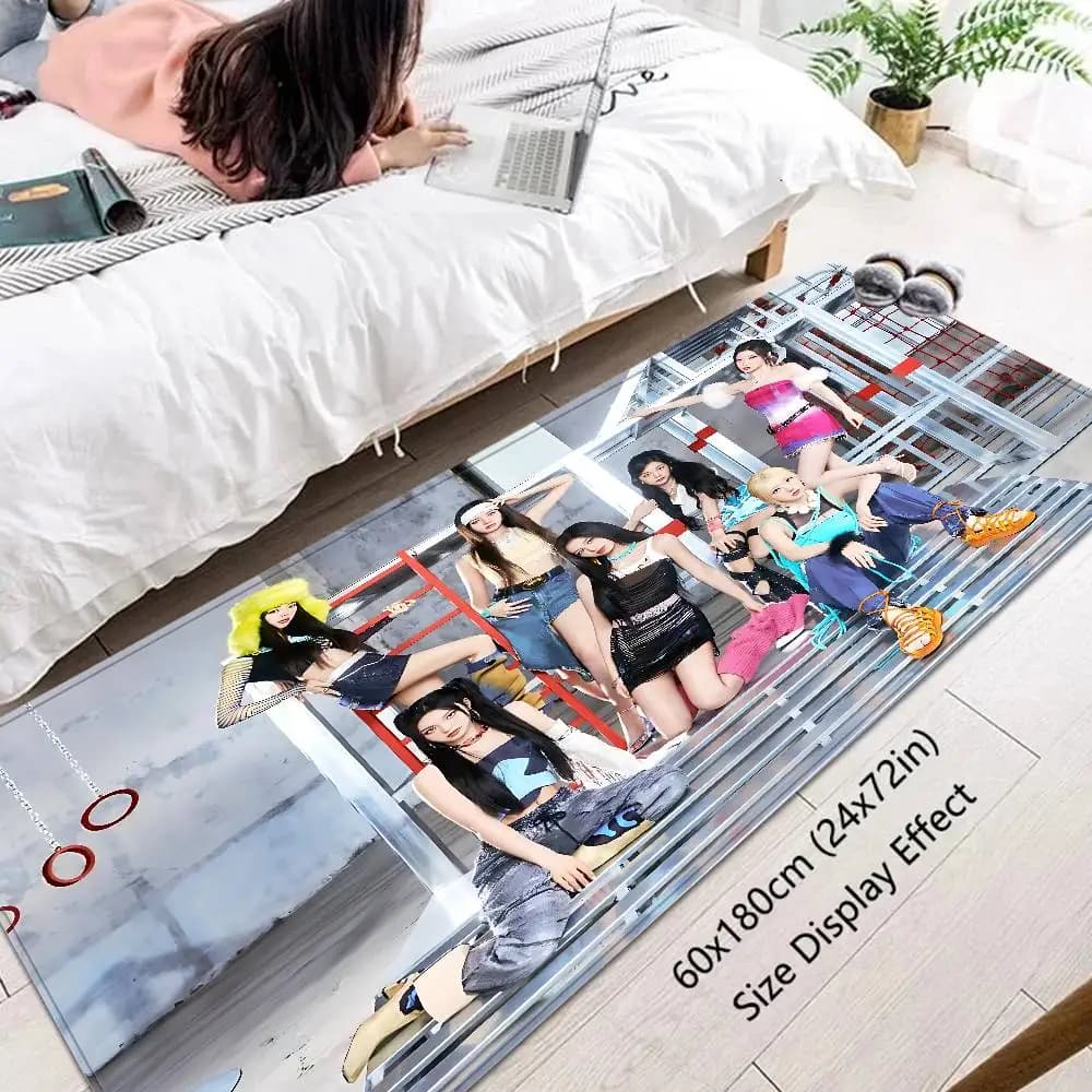 B-Babymonster aisle carpet Style INS Soft bedroom floor Home Laundry Mat Non-slip carpets for bedside table