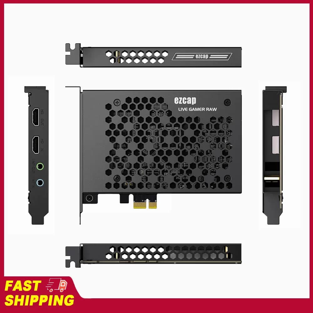 ezcap324B Scheda di acquisizione video 4K PCIe Live Gamer Raw per registrazione e streaming live di sistemi di gioco e videocamere