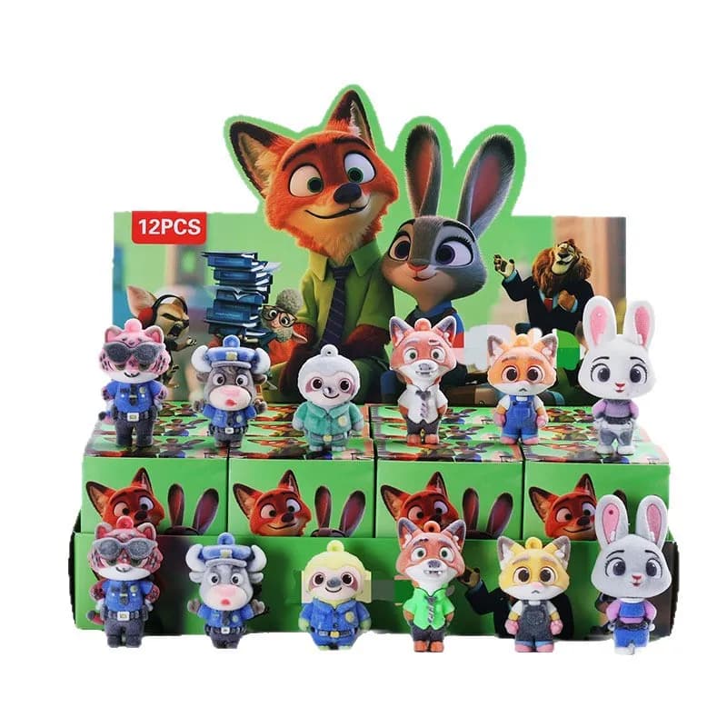 Nuovo 12 pz/set Zootopia Cieco Scatola Del Fumetto Nick Judy Personaggi Figura Bambole Giocattolo per I Ventole Bambini Di Compleanno Regali Di Natale