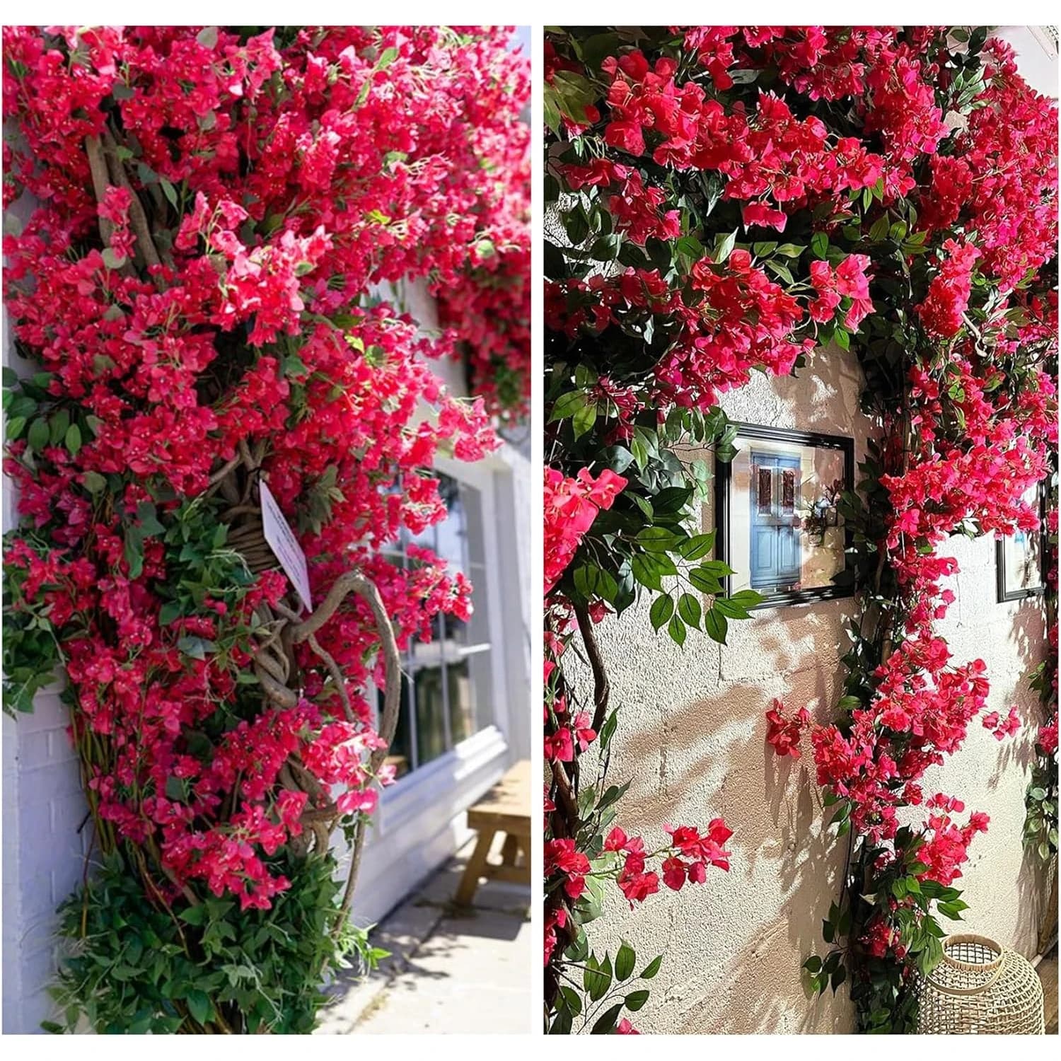 Artificial Triangle Plum Plant Flower Vine Holiday Wedding Wall Hanging Centerpieces Home Room Outdoor Arches Gifts High Quality
