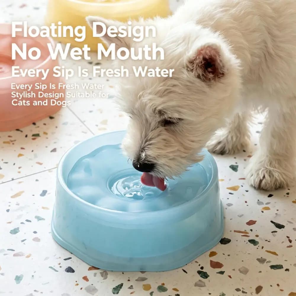 Automatic Pet Feeder Floating Water Bowl Cat Dog Food Bowl Anti Spill Drinking Bowl for Cats Dogs Feeding Supplies Home