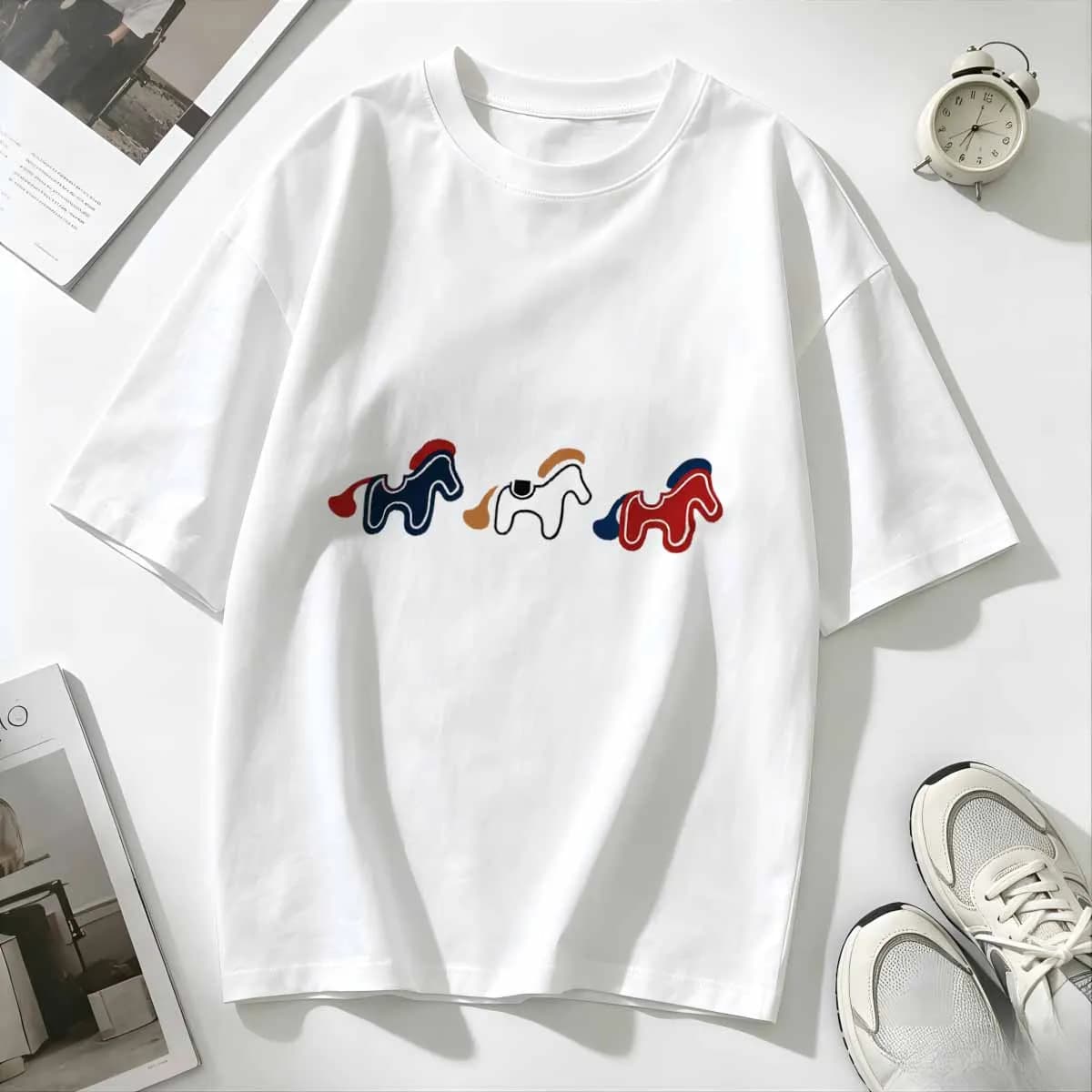 T-shirt da tiro con l'arco adattivi, con struttura traspirante, taglio rilassato, anti-piega, motivo aerodinamico, per sport di tiro al bersaglio
