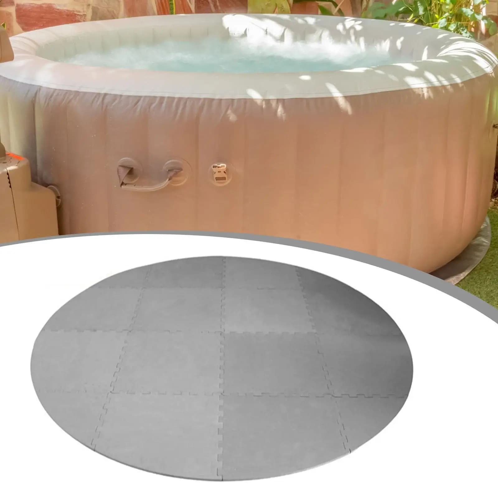 Play Mat Waterproof Anti-slip Play Mat Floor Protection Hot Tub Mat Spa Pool Mat for Yoga Mat for Fitness Office Indoor and Outdoor
