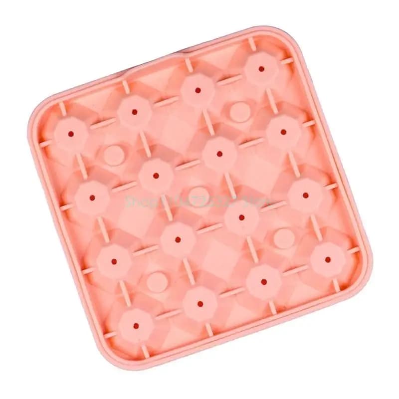 Vassoio per il ghiaccio Strumento per la creazione di silicone a forma di diamante Vassoio per cubetti di ghiaccio a 16 slot Stampi in silicone multifunzionali a forma di diamante per la cucina