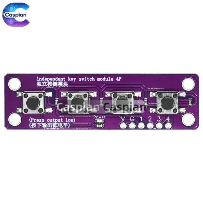 Four-Button Switch Module Compatible with Arduino Development Card, Raspberry Sensor PI 51 MCU, Electronic Components