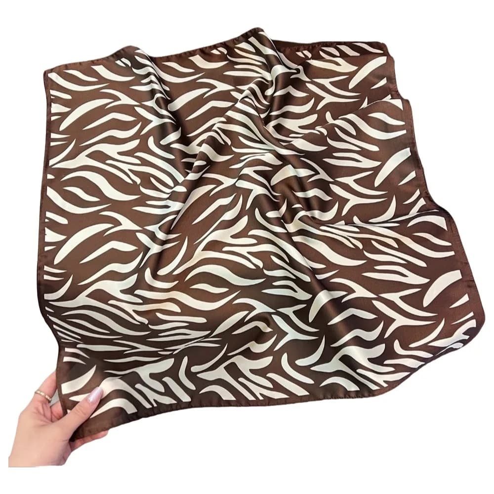 Versatile Breathable Square Scarf Lightweight Sunscreen Stripes Square Headscarf Headband Hair Band Women Shawl Men