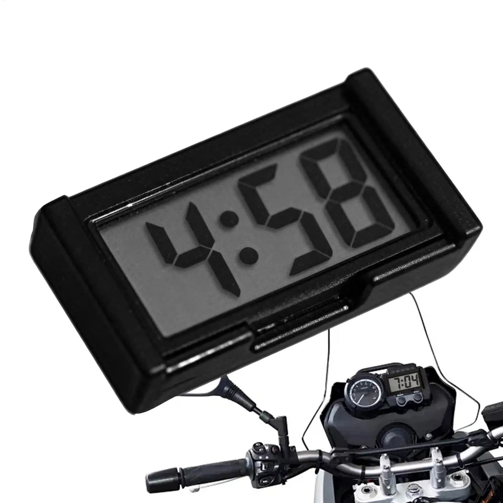 mini simple Led Clock For Car Adhesive Digital Watch Small Clock For Women Men Car Motorcycle Truck Boat Bike Classroom Fridge