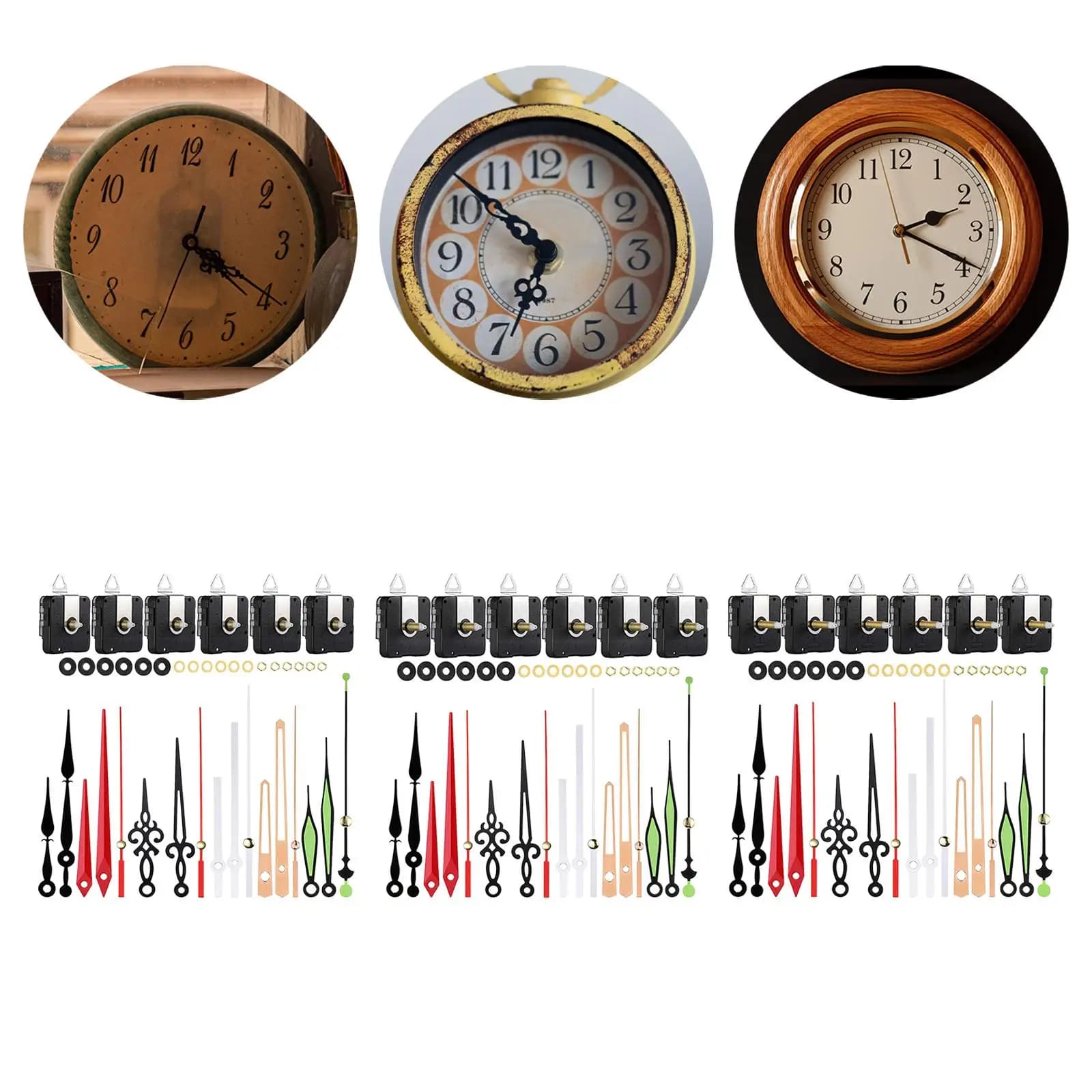Kit mechanical movement of the wall clock Repair parts of the do-it-your clock mechanism with hands for living room bedroom