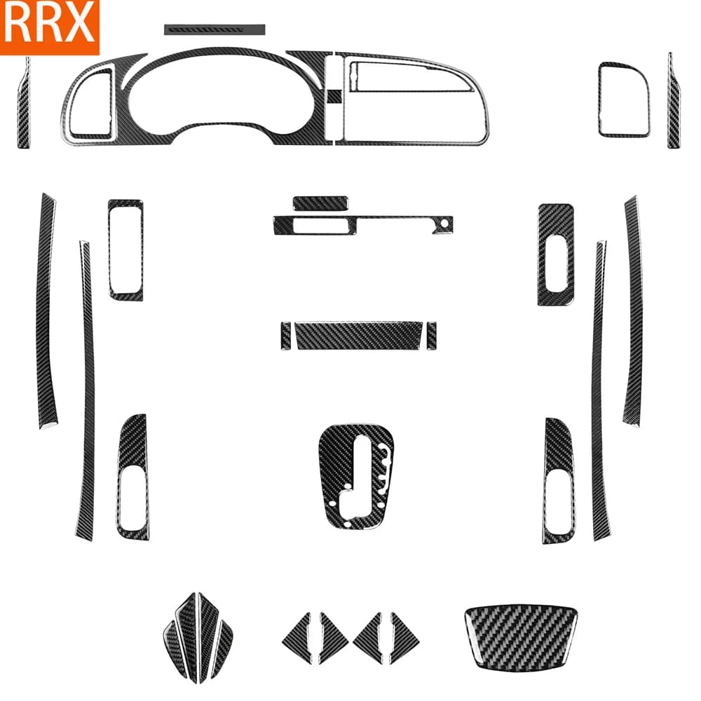 For Saab 9-3 2003-2011 Real Carbon Fiber Sticker Center Radio Navigation Shift Lift Panel Car Accessories Interior Decorative