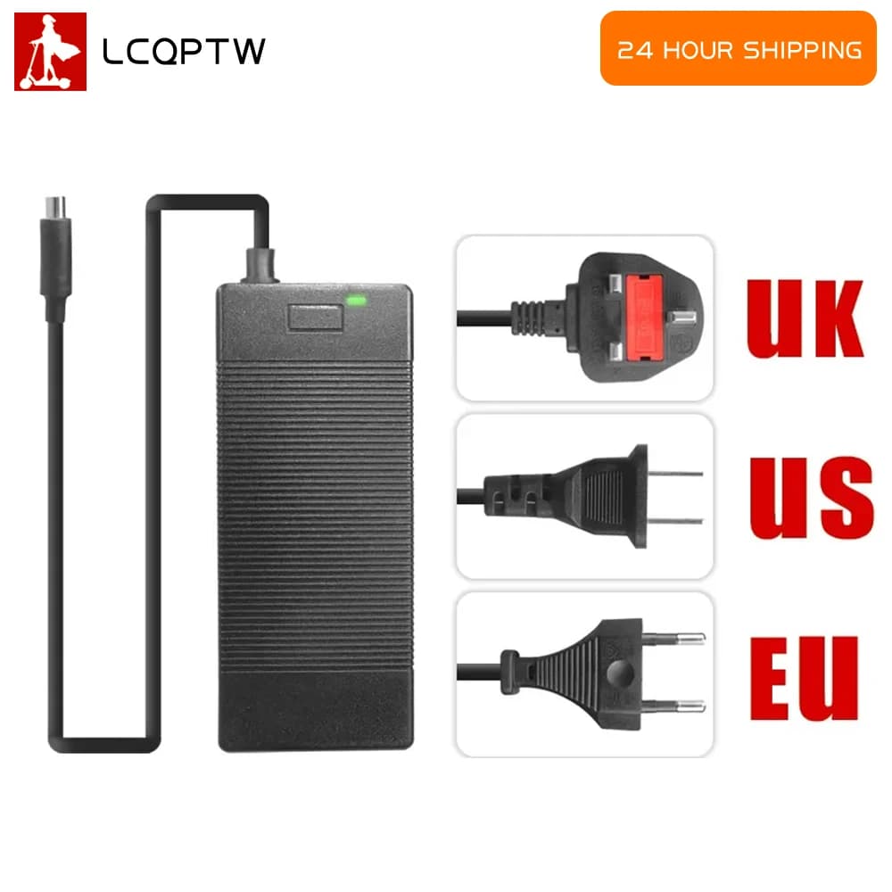 Caricabatteria US EU UK Plug Adapte 42V 2A Caricabatterie Parte Per Xiaomi M365 1S Pro Pro 2 per Ninebot Max G30 G30D Scooter Elettrico