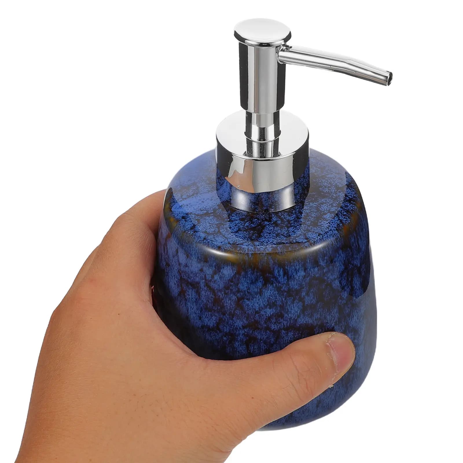 Ceramic Refillable Shower Gel Dispenser Bottle 300Ml Non Slip Pump Body Wash Lotion Shampoo for Bathroom Home Soap Dispenser
