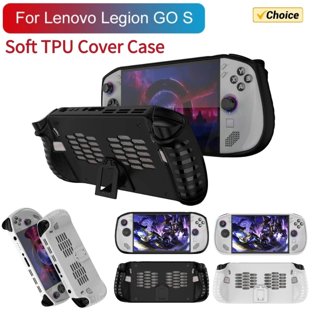 Per la nuova custodia per console di gioco portatile in TPU Custodia protettiva morbida antiscivolo Custodia ergonomica antiurto per host per Lenovo Legion Go S