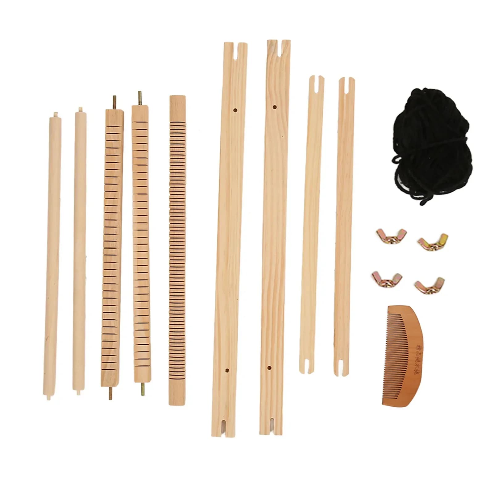 Tapestry Loom Simple Operation DIY Craft Wooden Weaving Loom Kit For Kids Beginners