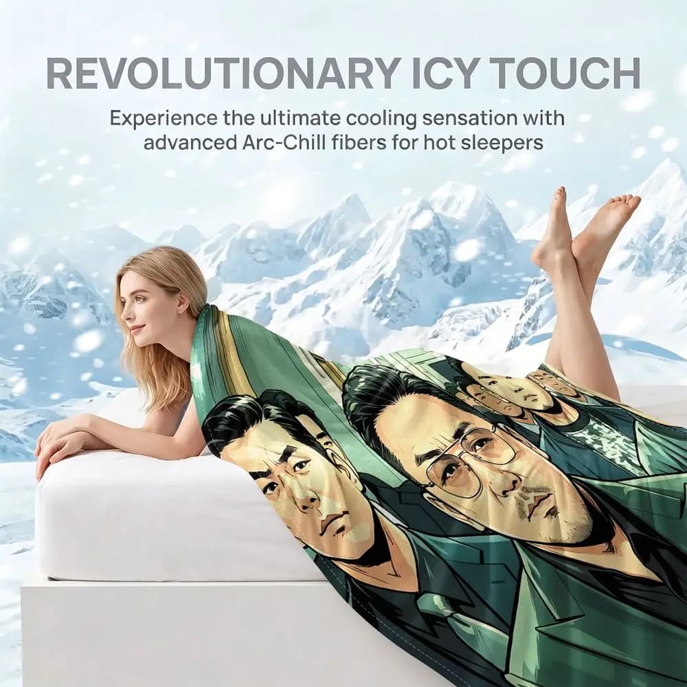 Office Suit Group Man Cooling blanket Q MAX greater than 0.3 HD Digital Print Masculine Home Summer Cool Couch Blanket