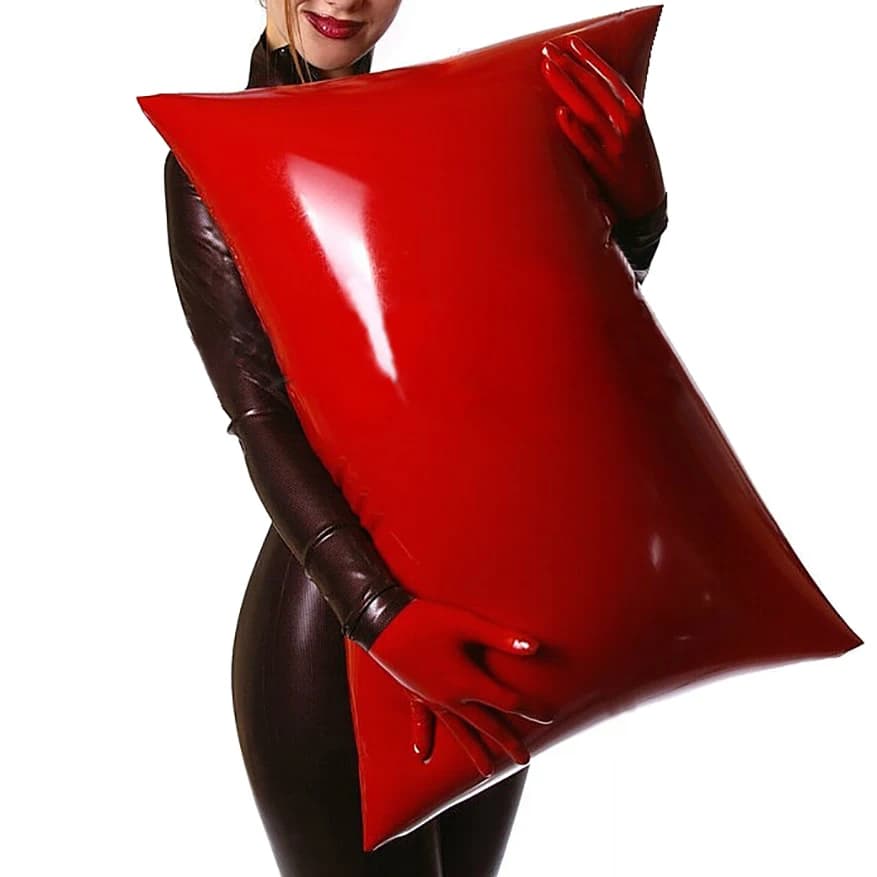 Waterproof Latex Gummi Pillowcase Rubber Fetish Pillowslip Handmade Pillow Cover (50CM X 70CM, 1PC)) RLA132