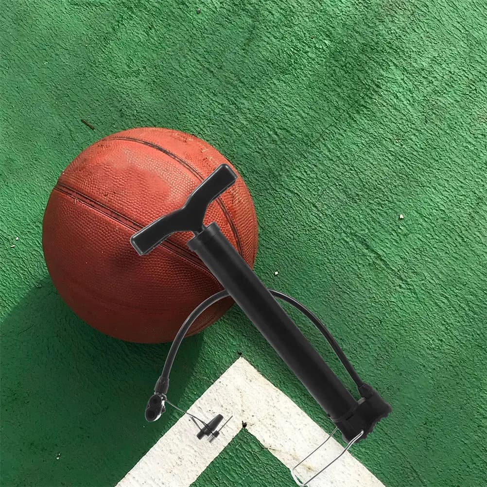 Set di 1 Pompa Compatta in Acciaio per Palloni da Basket, Calcio, Yoga, Strumento di Gonfiaggio Portatile, Pompa ad Aria Manuale per Pneumatici di Biciclette e Palloncini