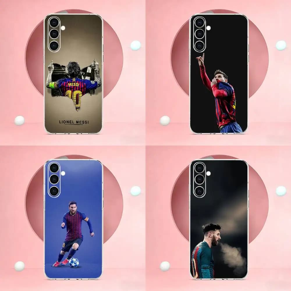 Custodia per telefono Football Messi Stadium per Samsung Custodia morbida trasparente in silicone A73,A72,A71,A70,A53,A52,A51