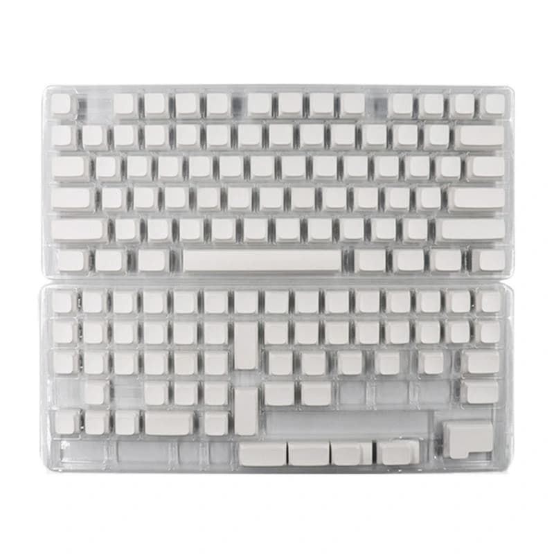 31BA XDA Profile Blank Keycaps Thick PBT DyeSub for 134Keys Mechanical Keyboard Minimalist White Blank Keycap Set